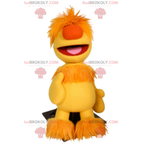 Mascote de personagem no estilo Vila Sésamo - laranja -