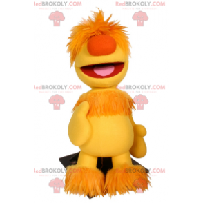 Mascotte del personaggio in stile Sesame Street - arancione -