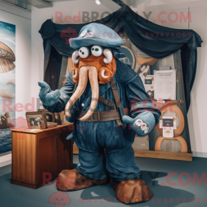 Navy Kraken mascot costume...