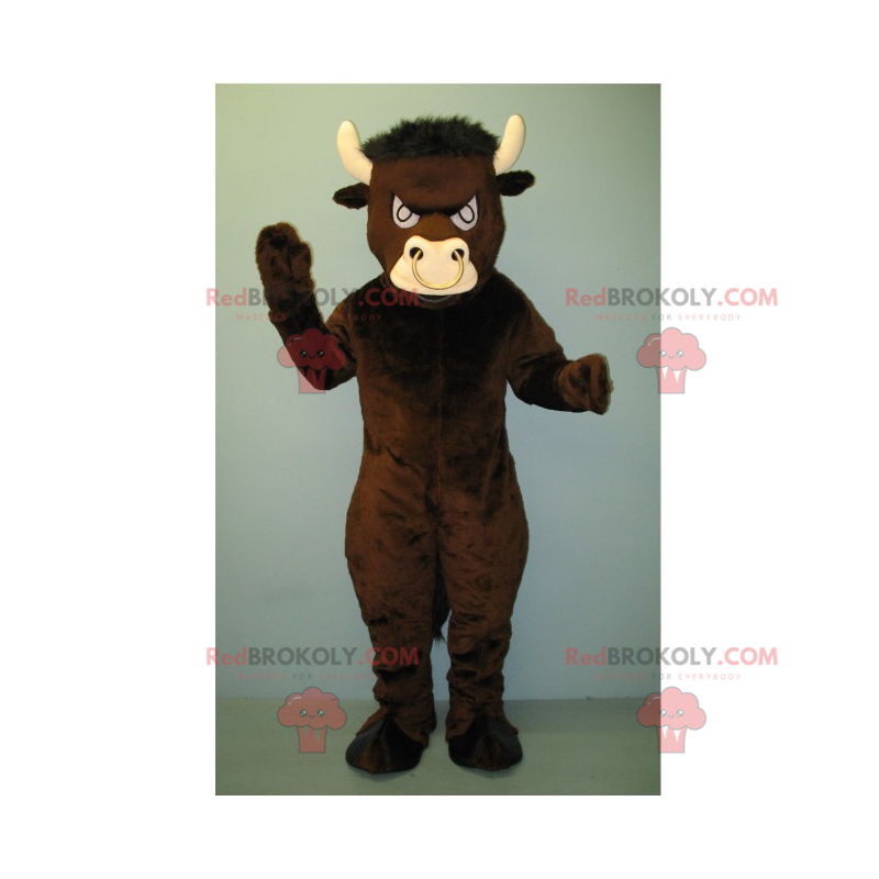 Mascotte arrabbiata del bue con le corna bianche - Mascotte arrabbiata del bue con le corna bianche -