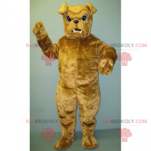 Liten beige bulldog maskot - Redbrokoly.com