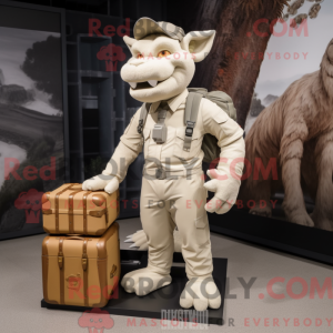 Beige Gargoyle maskot...