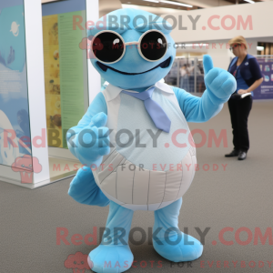 Sky Blue Turtle maskot...
