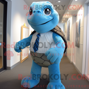 Sky Blue Turtle mascotte...