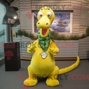 Mascotte de monstre jaune...