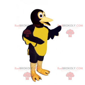 Tweekleurige eend mascotte - Redbrokoly.com