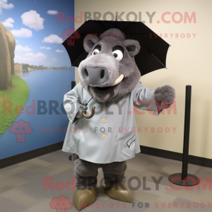 Gray Buffalo mascot costume...