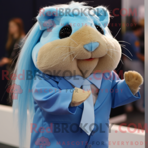 Sky Blue Marsvin maskot...