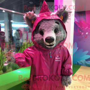 Magenta Hyene maskot...