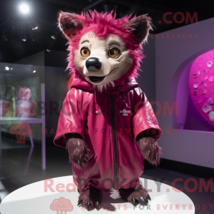Magenta Hyene maskot...
