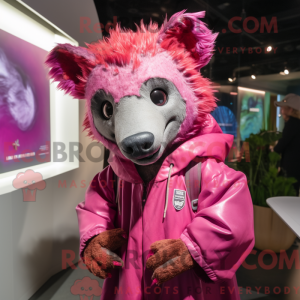 Magenta Hyene maskot...