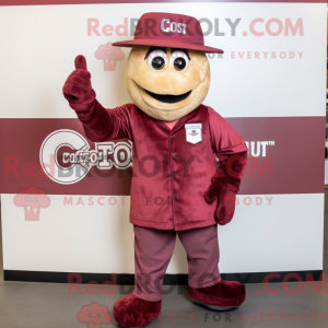 Maroon champagne maskot...