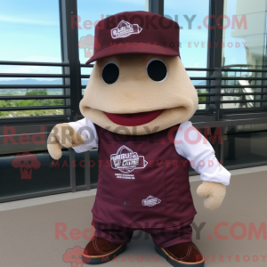 Maroon champagne maskot...