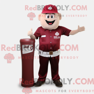Maroon champagne maskot...