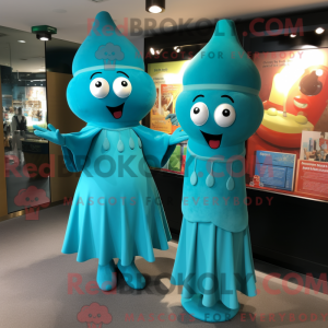 Turkis Aglet maskot kostume...