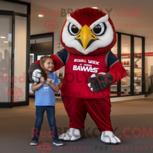 Red Hawk-mascottekostuum...