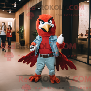 Red Hawk-maskotdraktfigur...
