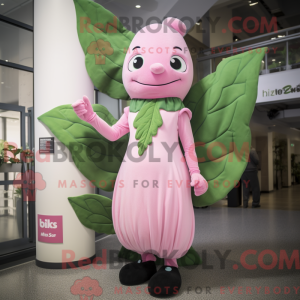 Pink Beanstalk maskot...