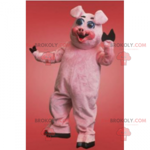 Kleines lächelndes Schweinemaskottchen - Redbrokoly.com