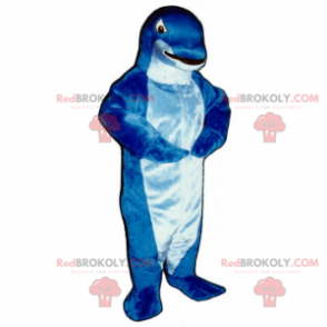 Kleine blauwe dolfijn mascotte - Redbrokoly.com