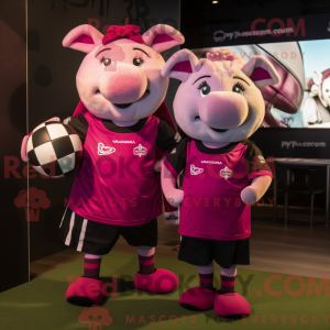 Magenta grise maskot...