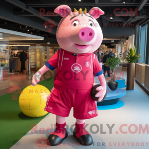 Magenta grise maskot...