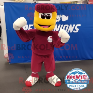 Maroon Boxing Glove mascot...