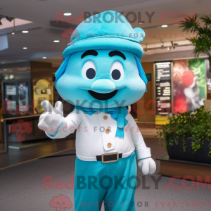 Cyan Pho maskot kostume...