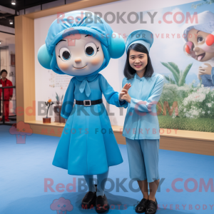 Cyan Pho maskot kostume...