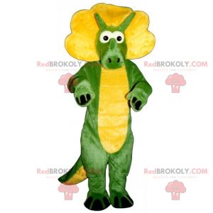 Mascote dinossauro triceratops - Redbrokoly.com