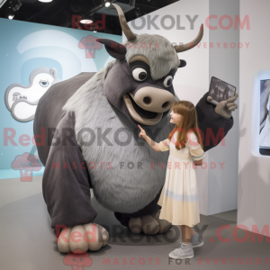 Gray Minotaur mascot...