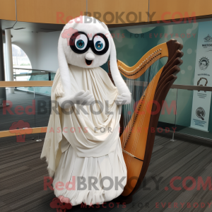 Hvid Celtic Harpe maskot...