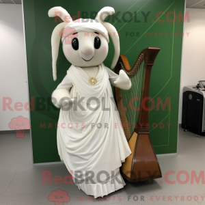 White Celtic Harp mascot...