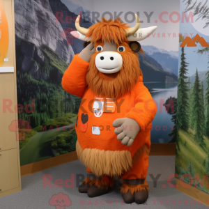 Oranje Yak-mascottekostuum...