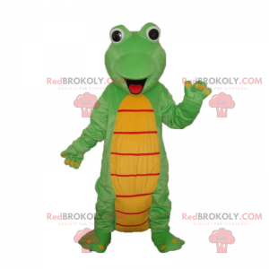 Mascotte de petit dinosaure souriant - Redbrokoly.com