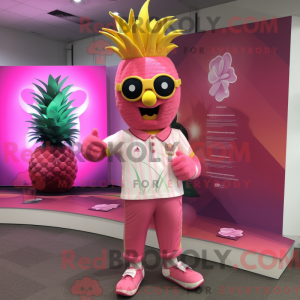Costume mascotte d aas rose...