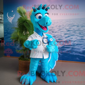 Máscara Cyan Seahorse com...