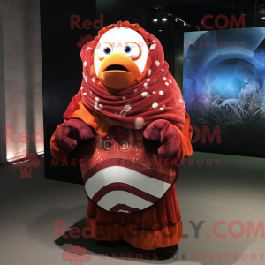 Maroon Clown Fish mascot...