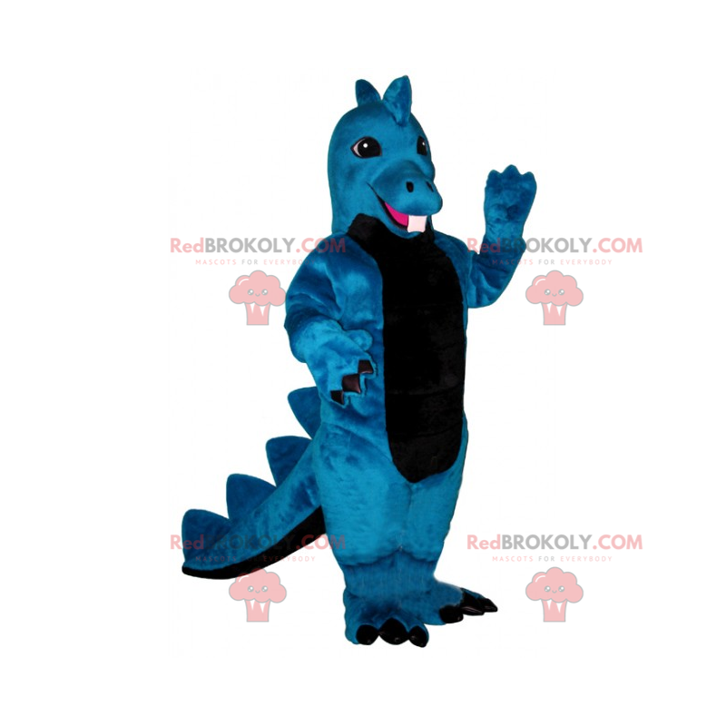 Kleines blaues Drachenmaskottchen - Redbrokoly.com