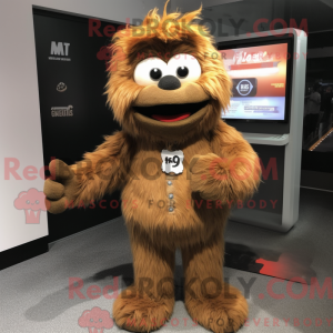 Brun men maskot kostume...