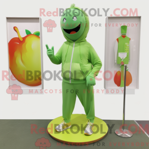 Grønn aprikos maskot...