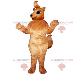 Mascotte de petit écureuil avec longue queue - Redbrokoly.com