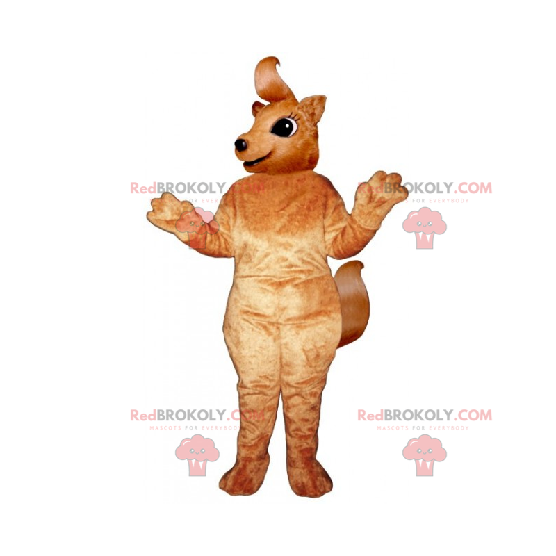 Little squirrel mascot with long tail - Redbrokoly.com