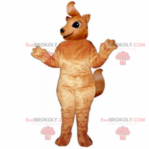 Pequeno mascote esquilo com cauda longa - Redbrokoly.com