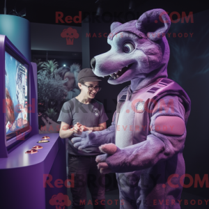 Purple Thylacosmilus mascot...