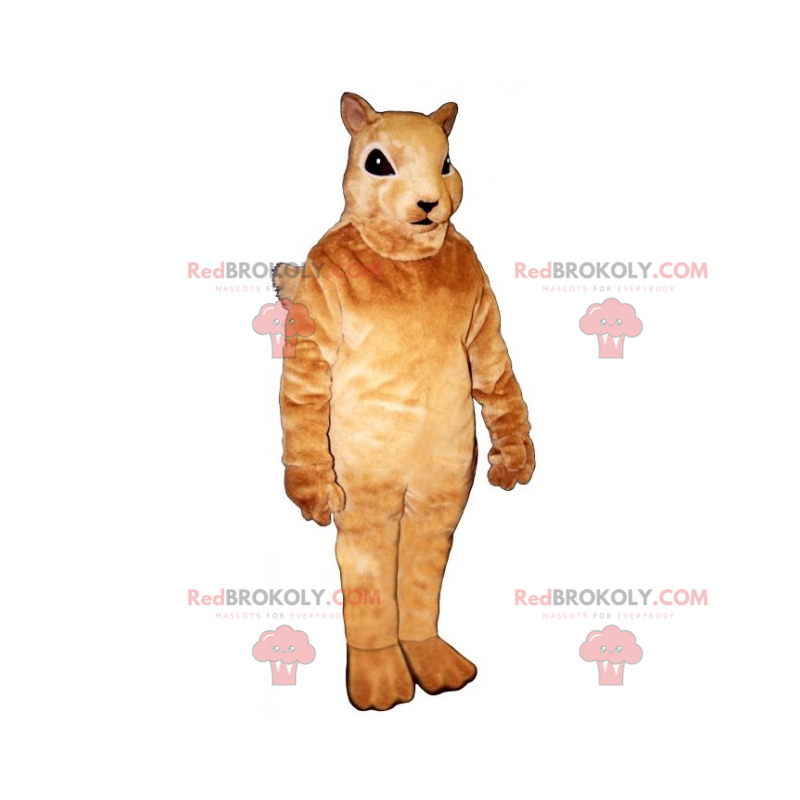 Kleine beige eekhoorn mascotte - Redbrokoly.com