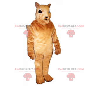 Kleine beige eekhoorn mascotte - Redbrokoly.com