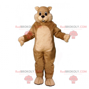 Kleine beige eekhoorn mascotte - Redbrokoly.com