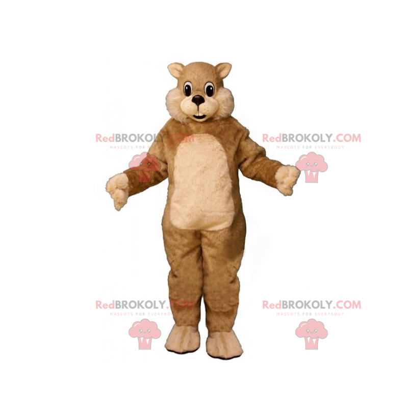 Kleines beiges Eichhörnchenmaskottchen - Redbrokoly.com