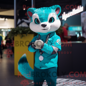 Turquoise Ferret mascot...